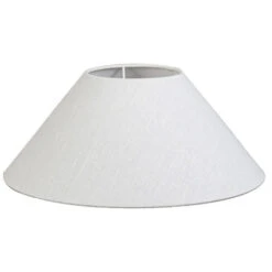 QAZQA Extra Schuin Linnen - Abatjour Moderne - Ă 400 Mm - Blanc - Moderne -