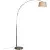 QAZQA Arc-basic - Lampe Arquée Moderne - 1 Lumière - H 1760 Mm - Gris - Moderne - Éclairage Intérieur - Salon