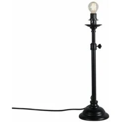 QAZQA Kaso - Lampe De Table Rustique - 1 Lumière - Ø 130 Mm - Noir - Classique/Antique,Rustique - Éclairage Intérieur - Salon I Chambre I Cuisine I Salle à Manger