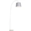 QAZQA Bend - Lampe Arquée Moderne - 1 Lumière - H 2100 Mm - Gris - Moderne - Éclairage Intérieur - Salon I Chambre I Cuisine I Salle à Manger
