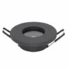 Collerette Support D'encastrement GU10 / MR16 Étanche IP65 - Rond - Noir Mat