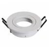Collerette Support D'encastrement GU10 / MR16 Orientable - Rond - Blanc
