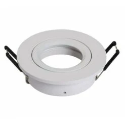 Collerette Support D'encastrement GU10 / MR16 Orientable - Rond - Blanc