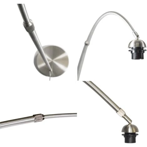 QAZQA Satin - Lampe Arquée Moderne - 1 Lumière - L 1950 Mm - Blanc - Moderne - Éclairage Intérieur - Salon I Chambre I Cuisine I Salle à Manger – Image 3