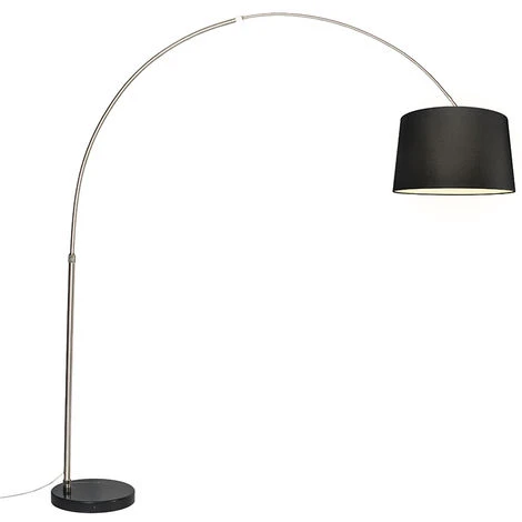 QAZQA Booglamp XXL - Lampe Arquée Moderne - 1 Lumière - H 2470 Mm - Acier - Moderne - Éclairage Intérieur - Salon