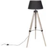 QAZQA Rio Fl - Lampe De Table Trépied/tripode Industriel - 1 Lumière - H 1440 Mm - Marron - Rustique - Éclairage Intérieur - Salon I Chambre I Cuisine I Salle à Manger
