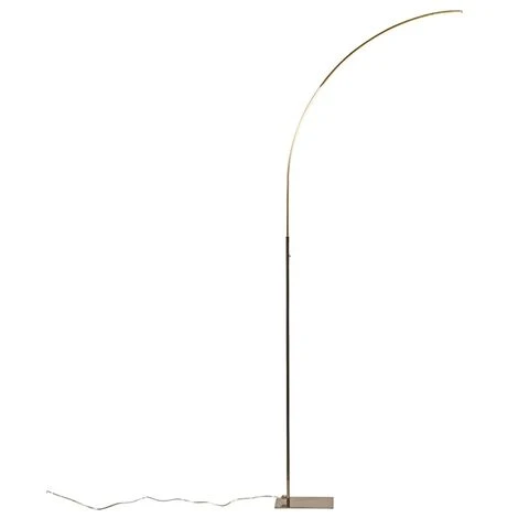 QAZQA Stylish Fl - LED Dimmable Lampadaire Moderne Variateur Inclus - 1 Lumière - H 1500 Mm - Acier - Design,Moderne - Éclairage Intérieur - Salon I Chambre I Cuisine I Salle à Manger – Image 5