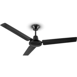 Spin Doctor Ventilateur De Plafond 122 Cm 55 W 3 Pales Inox - Noir