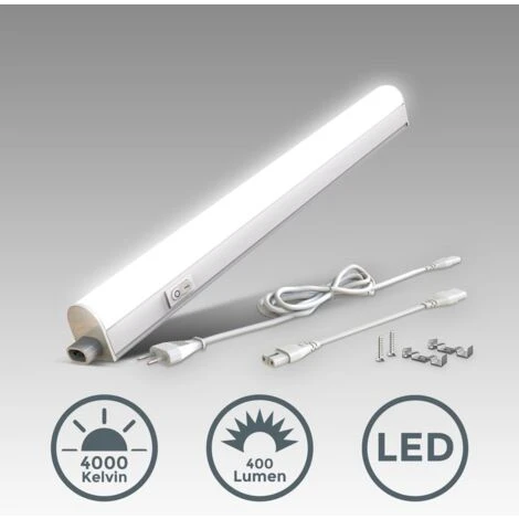B.K.Licht Réglette LED Pour Cuisine Et Atelier, Platine LED 4W, Longueur 313 Mm, 400 Lm, Lumière Blanche Neutre 4000K – Image 2