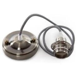 Pendel E27 Câble 1000 X 0,75Mm En Tissu- Rosette [SC-MPL008] (SC-MPL008)