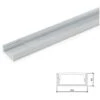 Profil Aluminium Pour Bande LED Double - Diffuseur Transparent X 2M (LLE-ALP014-T)