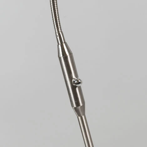 QAZQA Eva - LED Dimmable Lampe De Lecture Moderne Variateur Inclus - 1 Lumière - H 1490 Mm - Acier - Moderne - Éclairage Intérieur - Salon I Chambre – Image 5