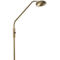 QAZQA Eva - LED Dimmable Lampe De Lecture Moderne Variateur Inclus - 1 Lumière - H 1490 Mm - Bronze - Moderne - Éclairage Intérieur - Salon I Chambre