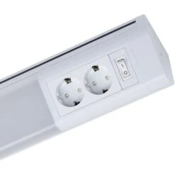 Luminaire LED Pour Sous-meuble En Blanc Avec 2 Prises De Courant, 501mm Müller Licht