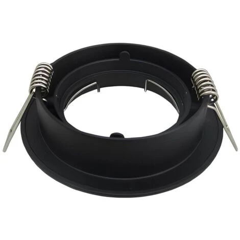 Support Encastrable Rond Orientable Noir Noir - Sans Douille – Image 2