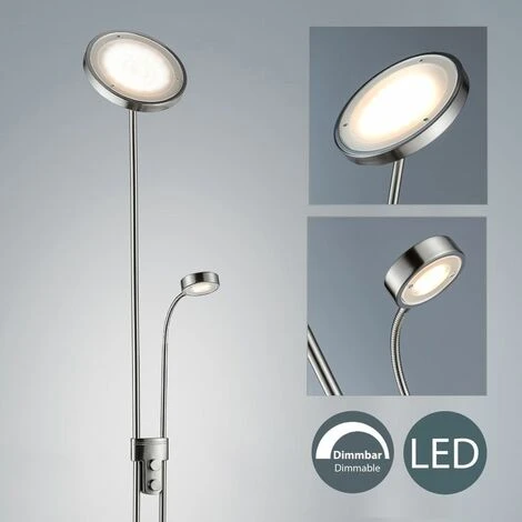 Lampadaire LED Dimmable Métal Lampe à Vasque Salon Orientable – Image 2