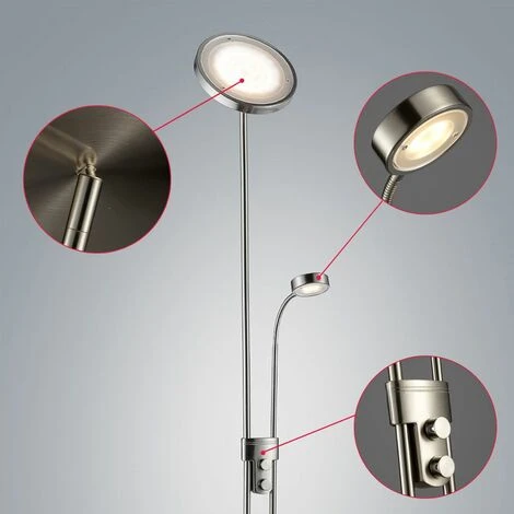 Lampadaire LED Dimmable Métal Lampe à Vasque Salon Orientable – Image 5
