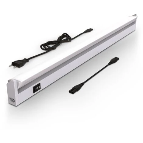 Réglette LED Barre Lumineuse Placard Pivotable De 150° Pour Cuisine Atelier Couleur Argent