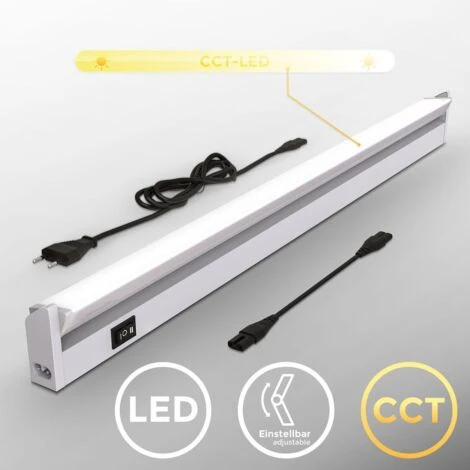 Réglette LED Barre Lumineuse Placard Pivotable De 150° Pour Cuisine Atelier Couleur Argent – Image 2
