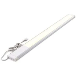 B.K.Licht Réglette LED, Platine LED 10W Intégrée, 1100 Lumen, Longueur 57,5cm, Blanc Chaud 3000K, IP20, éclairage Cuisine Atelier Plan De Travail