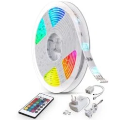 Bande LED 10m Dimmable Bande Lumineuse RGB Stripes Multicouleur Guirlande Lumineuse Télécommande