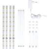 Set De 4 Bandes LED à 50cm (2m Au Total) Blanc éclairage Décoratif Cuisine Vitrine Télé Connecteurs Inclus