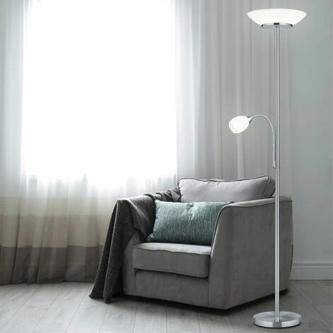 Projecteur De Plafond Lampadaire Verre Blanc Salon éclairage Stand Lampe Réalité Lumières R40063107 – Image 3