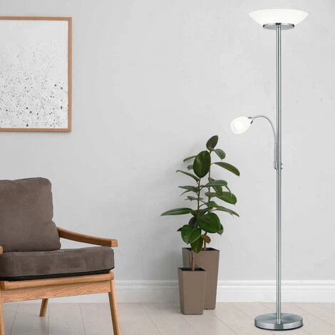 Projecteur De Plafond Lampadaire Verre Blanc Salon éclairage Stand Lampe Réalité Lumières R40063107 – Image 4