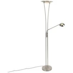 QAZQA Ibiza - LED Dimmable Lampadaire Avec Lampe De Lecture Moderne Variateur Inclus - 1 Lumière - H 180 Cm - Acier - - Éclairage Intérieur - Salon I Chambre I Cuisine I Salle à Manger