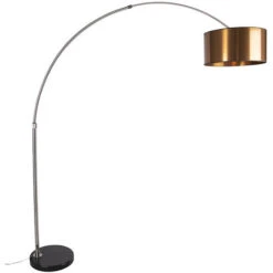 QAZQA Booglamp XXL - Lampe Arquée Moderne - 1 Lumière - H 2470 Mm - Acier - Moderne - Éclairage Intérieur - Salon