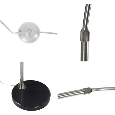 QAZQA Booglamp XXL - Lampe Arquée Moderne - 1 Lumière - H 2470 Mm - Acier - Moderne - Éclairage Intérieur - Salon – Image 3