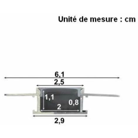 Profilé Aluminium Encastré 1m Pour Ruban LED Double Couvercle Blanc Opaque - SILAMP – Image 2