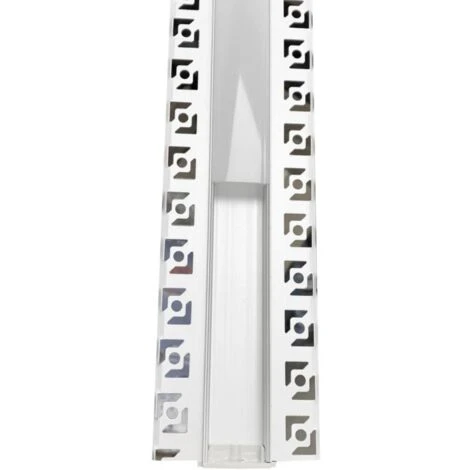 Profilé Aluminium Encastré 2m Pour Ruban LED Double Couvercle Blanc Opaque - SILAMP – Image 5