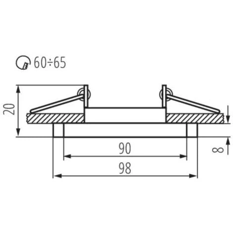 Support Spot Encastrable Octogonal MORTA Argent – Image 4
