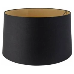 QAZQA Rond Schuin Katoen - Abatjour Moderne - Ă 500 Mm - Noir - Moderne -