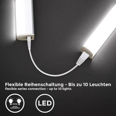 B.K.Licht Réglette LED Pour Cuisine Et Atelier, Platine LED 8W, Longueur 573 Mm, 700 Lm, Lumière Blanche Neutre 4000K – Image 3