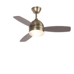 QAZQA Rotar - Ventilateur De Plafond Moderne - 2 Lumière - Ø 960 Mm - Bronze - Moderne - Éclairage Intérieur - Salon I Chambre I Cuisine I Salle à Manger