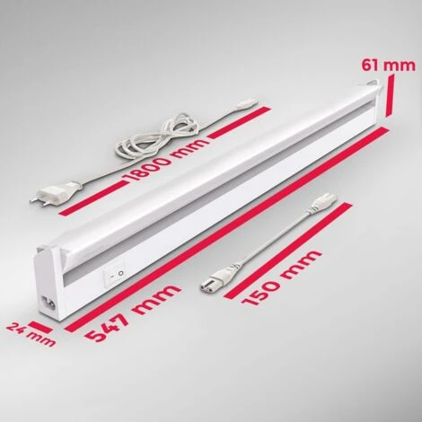 Réglette LED Orientable 230V 9W éclairage Plan De Travail Cuisine Atelier Armoire Placard – Image 4