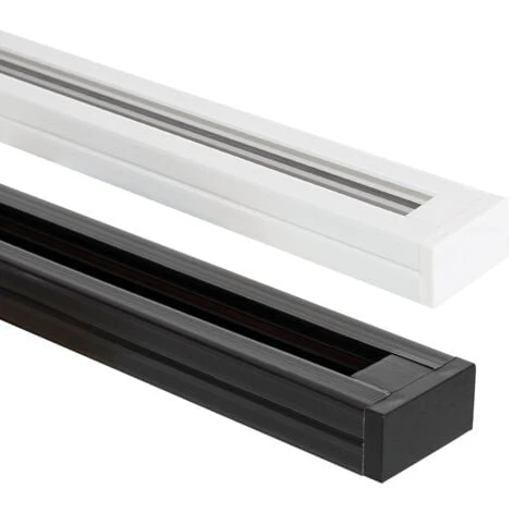 Rail Monophasé PC 1 Mètre Pour Spots LED Noir