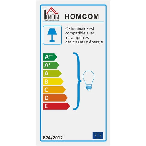 HOMCOM Lampadaire étagère Lampe étagère 26L X 26l X 160H Cm 3 étagères 4 Niveaux MDF Noir – Image 4