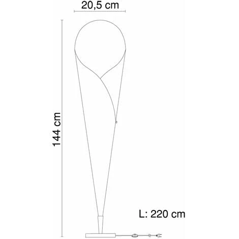 Lampadaire Entonnoir Design Plafonnier Projecteur Salon Salle à Manger éclairage Côté Lampe Blanc Dans Un Ensemble Comprenant Des Ampoules LED – Image 4