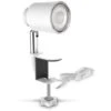 B.K.Licht Lampe De Lecture LED, Pivotante & Inclinable, Avec Ampoule LED GU10 5W, 3000K, Lampe à Pince Pour Bureau & Chevet, Blanche