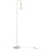 Lampadaire Rétro Design I Hauteur 140 Cm I E27 I Interrupteur à Pied I Métal I Blanc Mat I Sans Ampoule