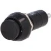 Bouton-poussoir Rond à Circuit Ouvert 12mm NOIR