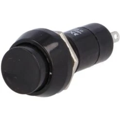 Bouton-poussoir Rond à Circuit Ouvert 12mm NOIR