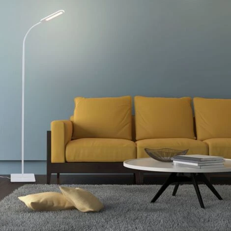 Lampadaire Salon Blanc LED 6,5W Luminosité Réglable Flexible Fonction TOUCH, Lampadaire Moderne Chambre Bureau Salle à Manger – Image 4