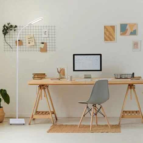 Lampadaire Salon Blanc LED 6,5W Luminosité Réglable Flexible Fonction TOUCH, Lampadaire Moderne Chambre Bureau Salle à Manger – Image 5