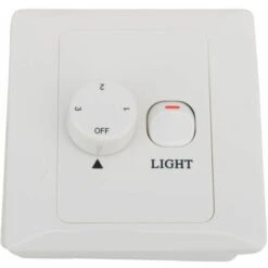 Interrupteur Mural Pour Ventilateur De Plafond Avec éclairage Inclus 2 Plaques