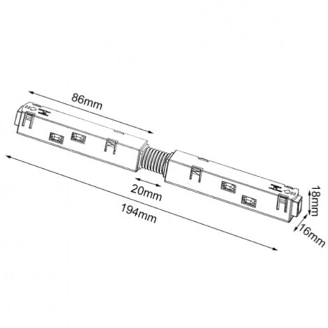 Connecteur Linéaire Souple Pour Rail Magnétique 48V - Noir - SILAMP – Image 4