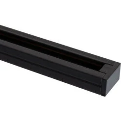 Rail Monophasé+Terre PC 2 Mètres Pour Spots LED Noir